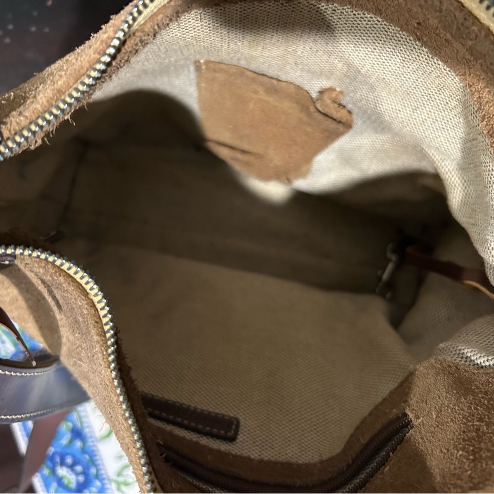 Dooney & Bourke Brown Suede Bag - Picture 5 of 11